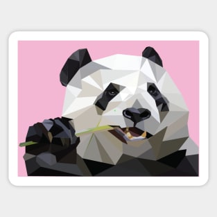 Pink Geo Panda Sticker